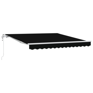 Marchiză retractabilă automată neagră 300x250 cm, Fabrică de înlocuire pentru marchiză pentru cadru de 3x2.5 m negru - Img 2