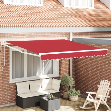 Marchiză Retractabilă Automatică Roșie 350x250 cm, Țesătură de înlocuire pentru marchiză 3.5x2.5 m Roșie - Img 1
