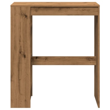 Masă bar cu rafturi, stejar artizanal, 90x40x103,5 cm, lemn - Img 4