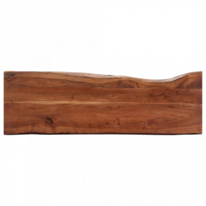 Masă consolă, 115x35x76 cm, lemn masiv de acacia și fier - Img 5