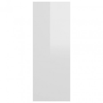 Masă consolă, alb extralucios, 105x30x80 cm, PAL - Img 5
