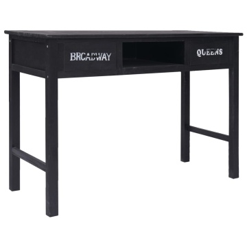 Masă consolă, negru, 110 x 45 x 76 cm, lemn - Img 3