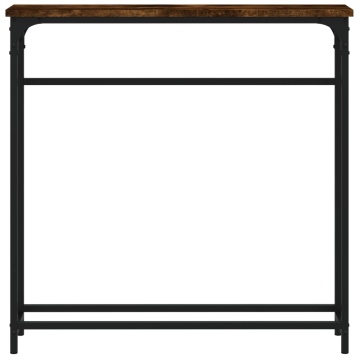 Masă consolă, stejar fumuriu, 75x19,5x75 cm, lemn prelucrat - Img 4