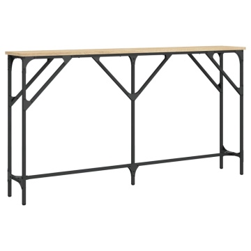 Masă consolă, stejar sonoma, 140x23x75 cm, lemn prelucrat - Img 2