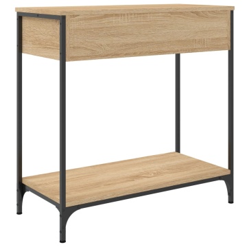 Masă consolă, stejar sonoma, 75x34,5x75 cm, lemn prelucrat - Img 7