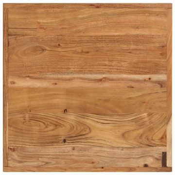 Masă de bar, 55x55x107 cm, lemn masiv acacia și fier - Img 4