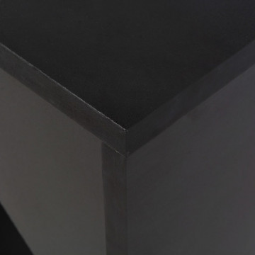 Masă de bar cu raft mobil, negru, 138x39x110 cm - Img 6