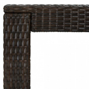Masă de bar de grădină, maro, 100 x 60,5 x 110,5 cm, poliratan - Img 6