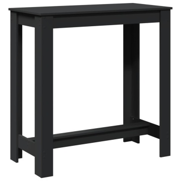 Masă de bar, negru, 102x50x103,5 cm, lemn prelucrat - Img 2