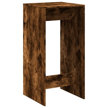 Masă de bar, stejar fumuriu, 51x50x103,5 cm, lemn prelucrat - Img 2