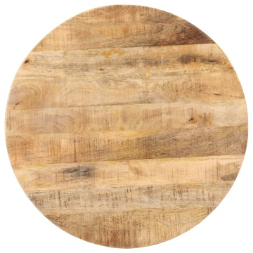 Masă de bistro rotundă, Ø70 x 75 cm, lemn de mango brut - Img 3