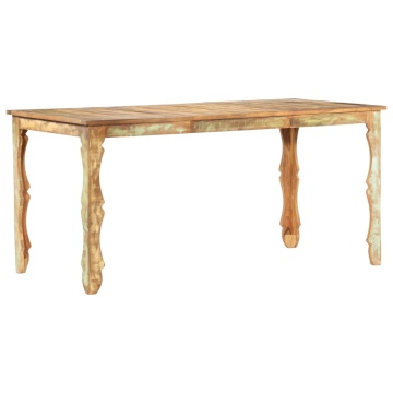 Masă de bucătărie, 160 x 80 x 76 cm, lemn masiv reciclat - Img 8