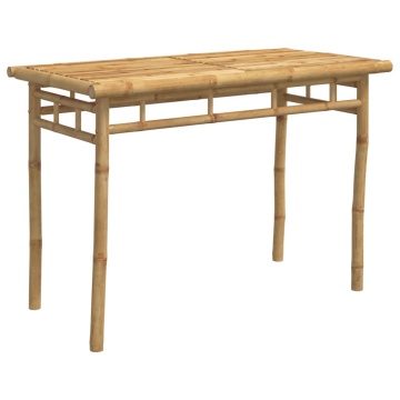 Masă de bucătărie pentru grădină, 110x55x75 cm, bambus - Img 5