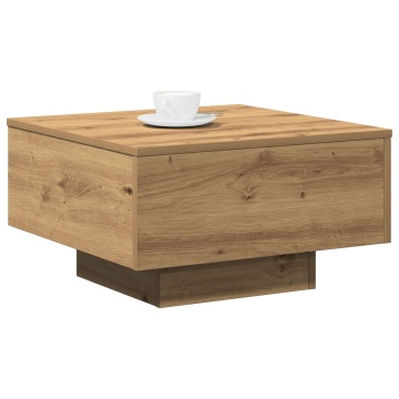 Masă de cafea Artizanală din stejar 55x55x31 cm din lemn laminat - Img 3