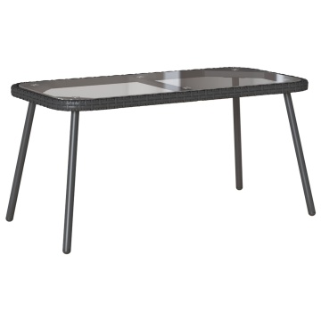 Masă de cafea Neagră 90x45x42 cm din Poliratan - Img 2