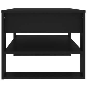 Masă de cafea, negru, 102x55x45 cm, lemn prelucrat - Img 4