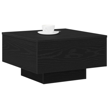 Masă de cafea Negru Stejar 55x55x31 cm din lemn prelucrat - Img 3
