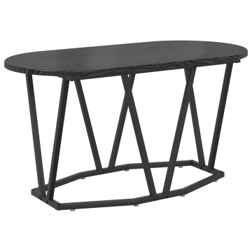 Masă de cafea Negru Stejar 80x40x40,5 cm din lemn și metal - Img 2