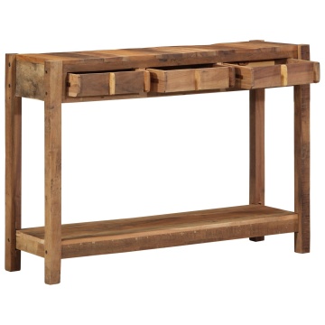 Masă de Consolă 107x33x76 cm Lemn Masiv Recuperat - Img 3
