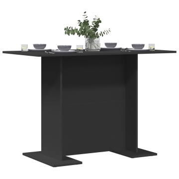 Masă de dining Negru 100x60x75 cm din lemn compus - Img 3