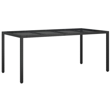 Masă de dining pentru grădină Neagră 190x90x75 cm Poliratan - Img 2