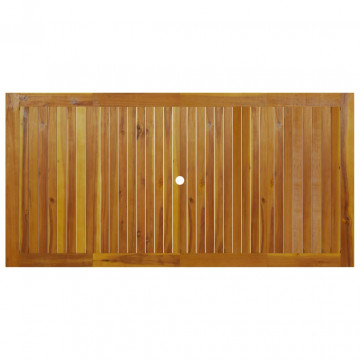 Masă de grădină, 200 x 100 x 74 cm, lemn masiv de acacia - Img 7