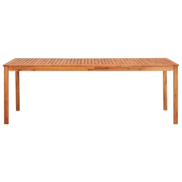 Masă de grădină, 215 x 90 x 74 cm, lemn masiv de acacia - Img 2
