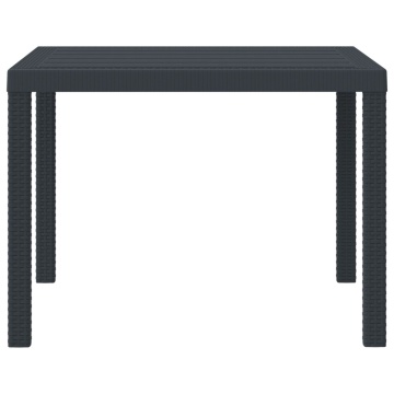 Masă de grădină Antracit 100x100x73 cm din rattan poly - Img 4