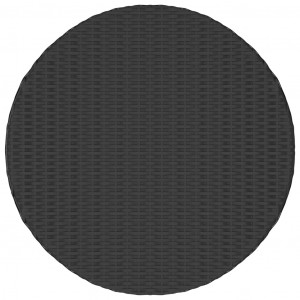 Masă de grădină, negru, 70x70x73 cm, poliratan - Img 3