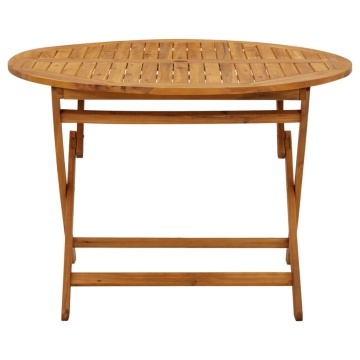 Masă de grădină pliabilă, 110 cm, lemn masiv de acacia - Img 2