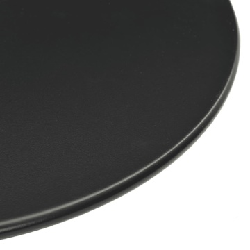 Masă de grădină rotundă, negru, Ø60x105 cm, oțel - Img 4