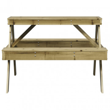 Masă de picnic, 105x134x75 cm, lemn impregnat de pin - Img 4
