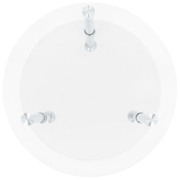 Masă laterală 2 niveluri, transparent, 38 cm, sticlă securizată - Img 6