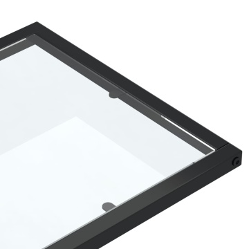 Masă laterală de calculator, transparent, 50x35x65 cm, sticlă - Img 7