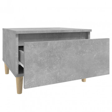 Masă laterală, gri beton, 50x46x35 cm, lemn compozit - Img 6