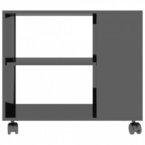 Masă laterală, negru extralucios, 70 x 35 x 55 cm, PAL - Img 4