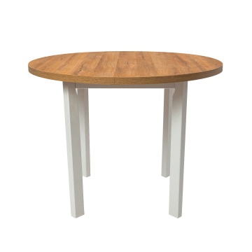 Masa living Poli2 bg, bialy/grandson, 100 x 100 x 76 cm, lemn masiv de pal/fag - Img 3
