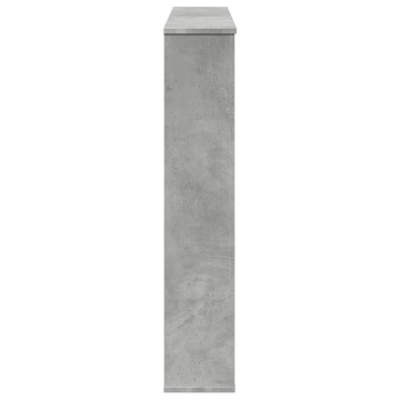 Mască de șemineu, gri beton, 100x20x100 cm, lemn prelucrat - Img 8