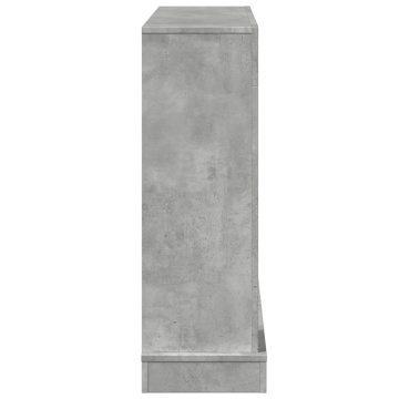 Mască de șemineu, gri beton, 100x30x87,5 cm, lemn prelucrat - Img 8