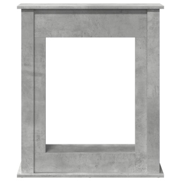 Mască de șemineu, gri beton, 75x20x87,5 cm, lemn prelucrat - Img 4