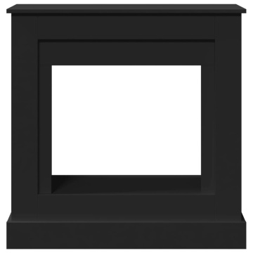 Mască de șemineu, negru, 90x30x90 cm, lemn prelucrat - Img 4