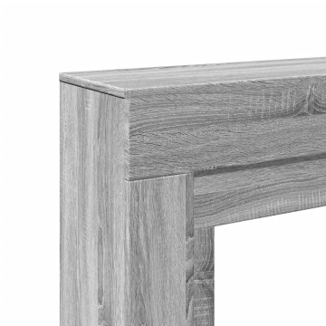 Mască de șemineu, sonoma gri, 100x30x87,5 cm, lemn prelucrat - Img 6