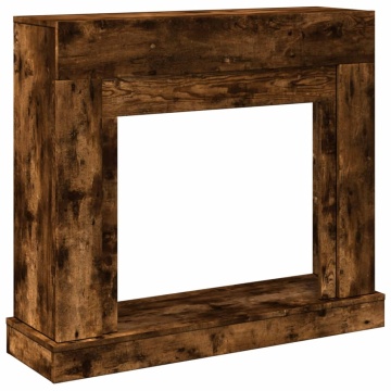 Mască de șemineu, stejar fumuriu 100x30x87,5 cm, lemn prelucrat - Img 2