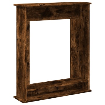 Mască de șemineu, stejar fumuriu 75x20x87,5 cm, lemn prelucrat - Img 5