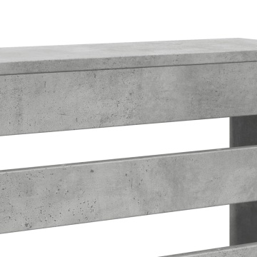Mască pentru calorifer, gri beton, 104x20x82 cm, lemn prelucrat - Img 5