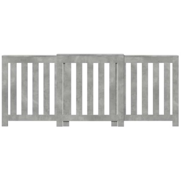 Mască pentru calorifer gri beton 205x21,5x83,5cm lemn prelucrat - Img 3
