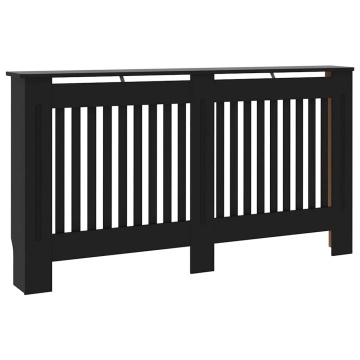 Mască pentru calorifer, negru, 152 x 19 x 81,5 cm, MDF - Img 2