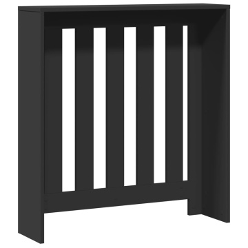 Mască pentru calorifer, negru, 78x20x82 cm, lemn prelucrat - Img 8