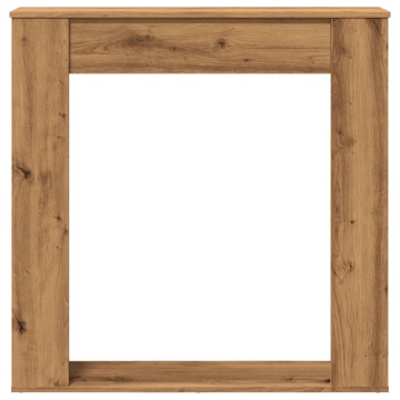 Mască șemineu, stejar artizanal, 100x20x100 cm, lemn prelucrat - Img 4