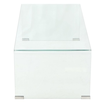 Măsuță cafea sticlă securizată 98 x 45 x 30 cm, transparentă - Img 3